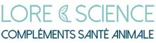 Lore &amp; Science logo • 100% natural animals supplements
